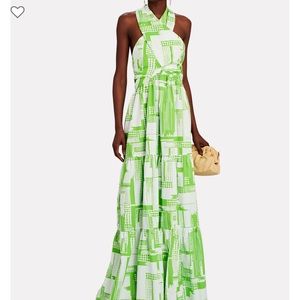 S/W/F Cross Front printed maxi dress